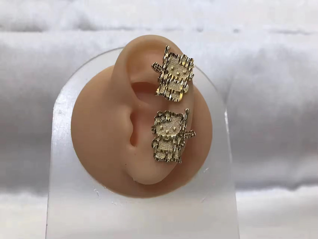 Hello Kitty Gold Stud Earrings
