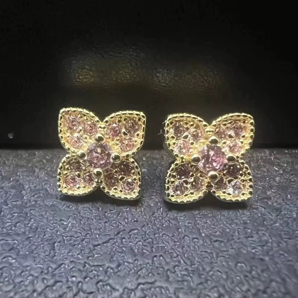 Pink Flutter Studs