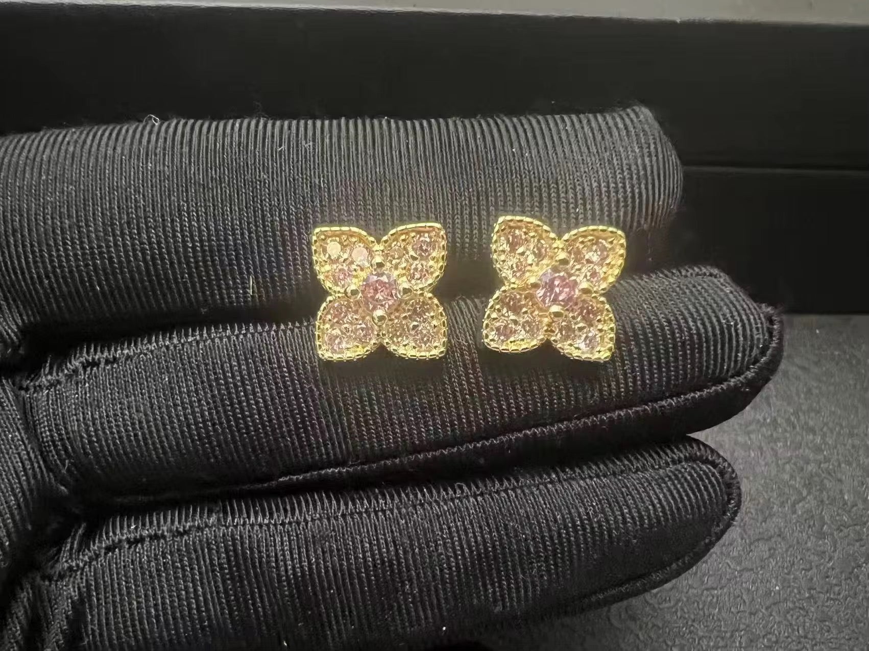 Pink Flutter Studs