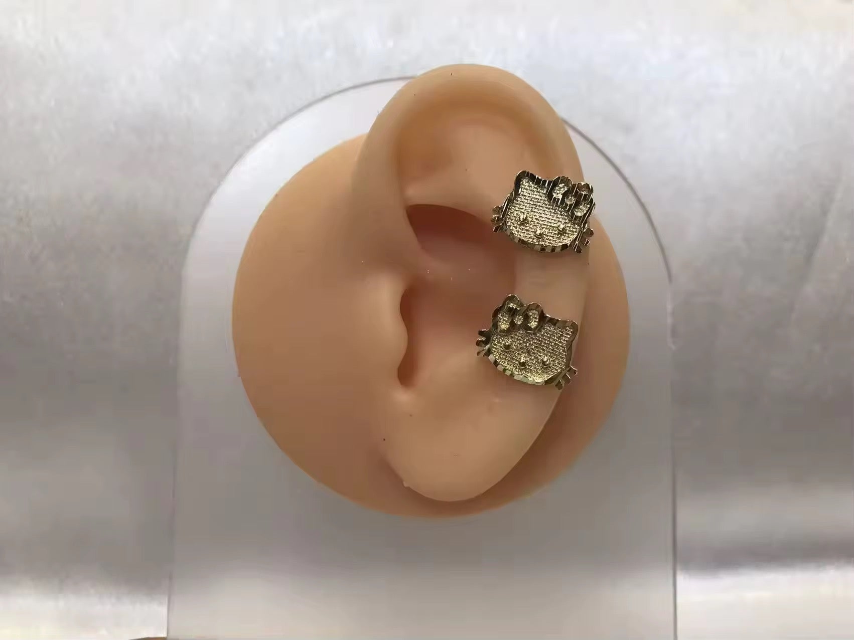 Gold Hello Kitty Stud Earrings