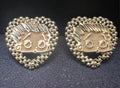 Betty Boop Heart Diamond-Cut Stud Earrings