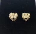 Butterfly Heart Stud Earrings