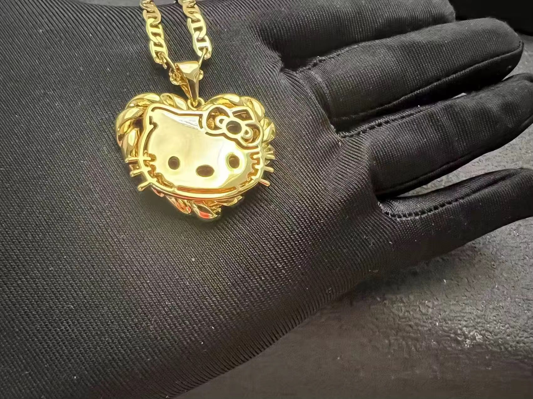 Kitty Heart Necklace