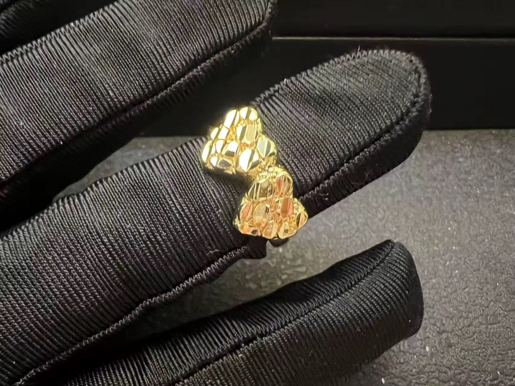 Double Heart Nugget Ring