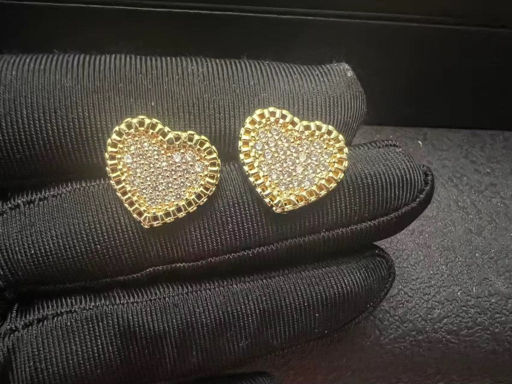 Bling Heart Studs