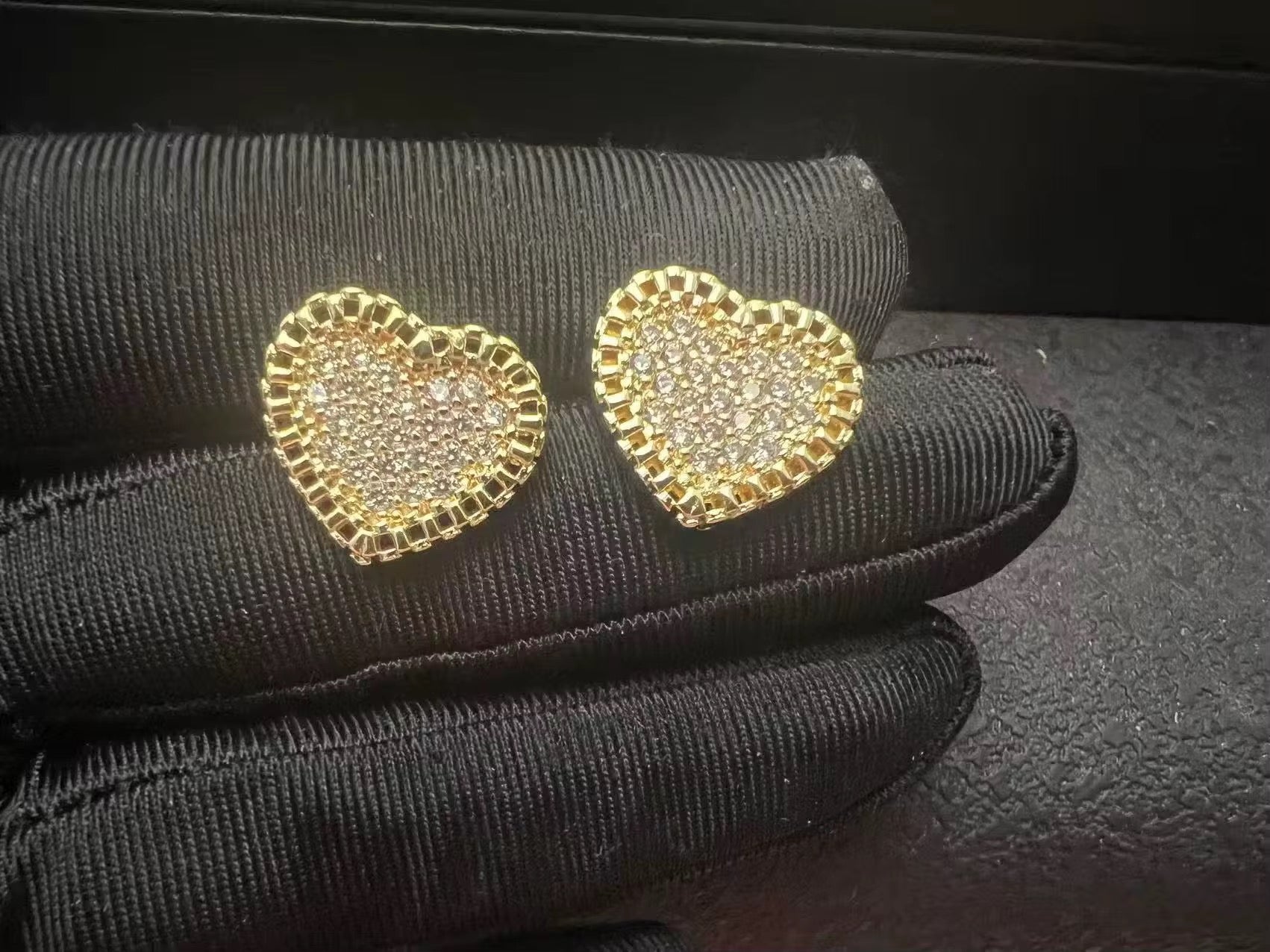 Bling Heart Studs